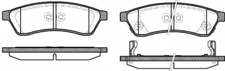 Колодки тормозные дисковые Chevrolet Epica / задн (P12493.02) WOKING P1249302