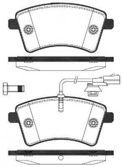 Колодки тормозные дисковые передние Renault Kangoo be bop 1.5 09-,Renault Kangoo be bop 1.6 09- WOKING P12513.01 (фото 1)