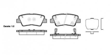 Колодки тормозные дисковые задние Hyundai Grandeur 2.4 11-,Hyundai Grandeur 3.0 11- WOKING P12623.02
