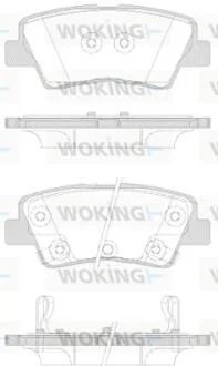 Колодки тормозные диск. задн. WOKING P1262342