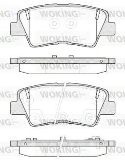 Колодки тормозные дисковые Ssang Yong Korando 10> / Toyota Auris 12> / Hyundai i WOKING P1262352