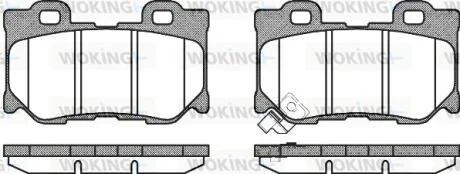 Колодки тормозные дисковые задние Infiniti Fx 3.0 08-,Infiniti Fx 3.5 02-08 WOKING P12653.01