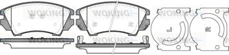 Колодки тормозные дисковые Opel Insignia A Astra J Zafita Tourer C / Malibu 12> WOKING P1275312