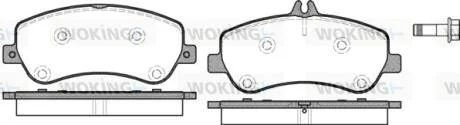 Колодки тормозные дисковые MB GLK 08>15 / перед (P12773.00) WOKING P1277300