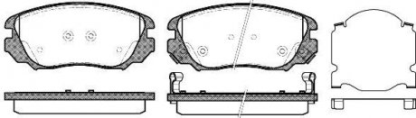 Колодки тормозные дисковые передние Chevrolet Camaro 3.6 09-15,Chevrolet Malibu WOKING P1285302 (фото 1)