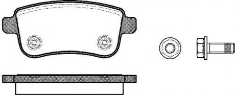 Колодки тормозные диск. задн. WOKING P1287300 (фото 1)