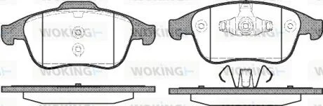 Колодки тормозные дисковые передние Renault Clio iv 1.6 12-,Renault Grand scenic iii 1.2 09-  WOKING P12893.00