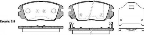 Колодки тормозные дисковые передние Honda Civic viii 1.6 05-,Hyundai Grandeur 2.2 03- WOKING P13043.02