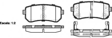 Колодки тормозные дисковые задние Hyundai Accent iii 1.4 05-10,Hyundai Accent iii 1.5 05-10 WOKING P13093.02 (фото 1)
