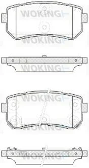 Колодки тормозные диск. задн. WOKING P1309342