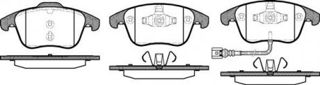 Колодки тормозные дисковые передние Audi Q3 1.4 11-,Audi Q3 2.0 11-,Seat Alhambr WOKING P1319321 (фото 1)