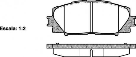 Колодки тормозные дисковые передние Toyota Yaris 1.0 05-,Toyota Yaris 1.0 10- WOKING P13243.00 (фото 1)