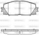 Колодки тормозные дисковые передние Lexus Ct (zwa10_) 1.8 10-,Toyota Prius 1.8 0 WOKING P1324310 (фото 1)