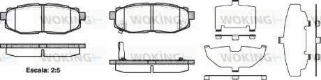 Колодки тормозные дисковые Subaru Forester 13> / Legasy, Outback 09> / Tribeca WOKING P1328301