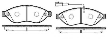 Колодки тормозные дисковые передние Citroen Jumper 2.2 06-,Citroen Jumper 3.0 06 WOKING P1337312 (фото 1)