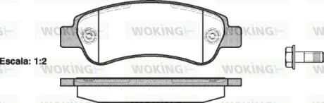 Колодки тормозные дисковые задние Citroen Jumper 2.2 06-,Citroen Jumper 3.0 06-  WOKING P13383.00