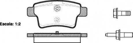 Колодки тормозные дисковые задние Citroen C4 grand picasso i 1.6 06-,Citroen C4 WOKING P1341300 (фото 1)