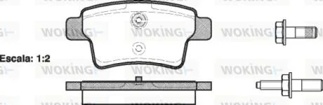 Колодки тормозные дисковые задние Citroen C4 grand picasso i 1.6 06-,Citroen C4 WOKING P1341300
