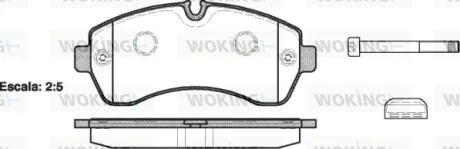 Колодки тормозные дисковые передние Mercedes-benz Sprinter 46-t 3.0 06-,Mercedes WOKING P1343300