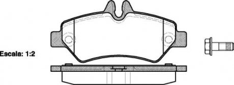 Колодки тормозные дисковые задние Mercedes-benz Sprinter 35-t 1.8 06-,Mercedes-b WOKING P1346300