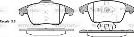 Колодки тормозные дисковые PSA C4 Picasso, Grand Picasso 08>13 / DS4 DS5 12> / п WOKING P1349300