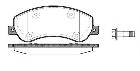 Колодки тормозные дисковые VW Amarok 10> / перед (P13503.00) WOKING P1350300 (фото 1)