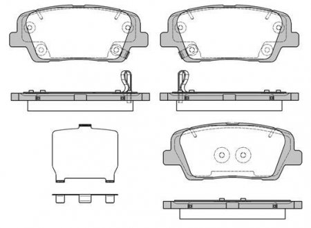 Колодки тормозные дисковые задние Hyundai Santa fe iii 2.0 12-,Hyundai Santa fe iii 2.2 12- WOKING P13743.09 (фото 1)