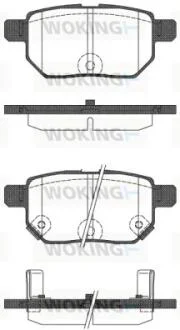 Колодки тормозные дисковые задние Lexus Ct (zwa10_) 1.8 10-,Toyota Auris 1.8 06- WOKING P1386322