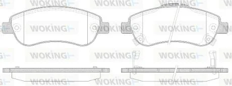 Колодки гальмівні диск. перед. (вир-во Remsa) Honda Cr-v iii 2.0 06-,Honda Cr-v iii 2.2 06-  WOKING P13893.02