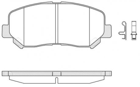 Колодки тормозные дисковые передние Mazda Cx-5 2.0 11-,Mazda Cx-5 2.2 11- (P1413 WOKING P1413302 (фото 1)