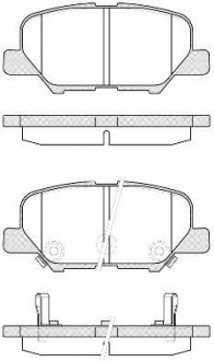 Колодки тормозные дисковые задние Citroen C4 aircross 1.6 10-,Citroen C4 aircross 1.8 10- WOKING P14363.02