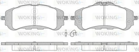 Колодки тормозные дисковые передние Peugeot 308 ii 1.2 13-,Peugeot 308 ii 1.6 13 WOKING P1459300