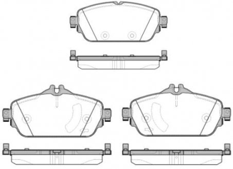 Колодки тормозные дисковые передние Mercedes-benz C-class (w205) 1.6 13- (P14923 WOKING P1492308 (фото 1)