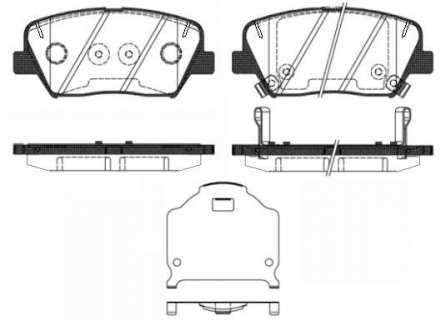 Колодки тормозные дисковые передние Kia Carens iv 1.6 13-,Kia Carens iv 1.7 13- WOKING P15123.02 (фото 1)