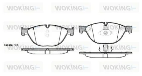 Колодки тормозные дисковые передние Bmw 5 2.0 09-,Bmw 5 3.0 09-,Bmw 5 4.4 09- (P WOKING P1514300