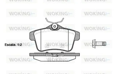Колодки тормозные дисковые PSA C4 II 09> DS4 DS5 / 308 / 508 / 3008 5008 / задн WOKING P1518300