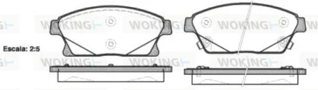 Колодки тормозные дисковые Chevrolet Cruze / Trax / Orlando / Volt / Opel Astra WOKING P1531302