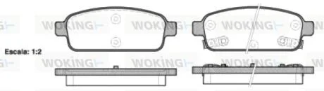 Колодки гальмівні диск. задн. (вир-во Remsa) Chevrolet Cruze I, Orlando, Trax I, Opel Astra J, Zafira C, Mokka A (P15323.02) WOKING P1532302