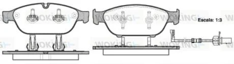 Колодки тормозные дисковые Audi A6 A7 13>18 A8 11>18 / перед (P15413.02) WOKING P1541302