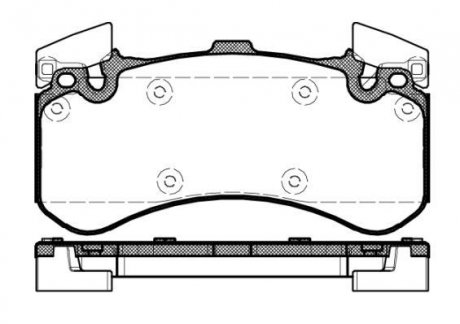 Колодки тормозные диск. перед. (Remsa) Audi A4 A5 A6 A7 A8 17> (P15633.00) WOKING P1563300 (фото 1)