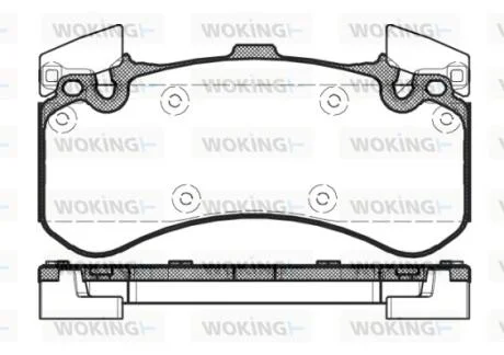 Фото 1 - колодки тормозные диск. перед. (Remsa) Audi A4 A5 A6 A7 A8 17> (P15633.00) WOKING P1563300 Колодки тормозные диск. перед. (Remsa) Audi A4 A5 A6 A7 A8 17> (P15633.00) WOKING P1563300 (фото 1)