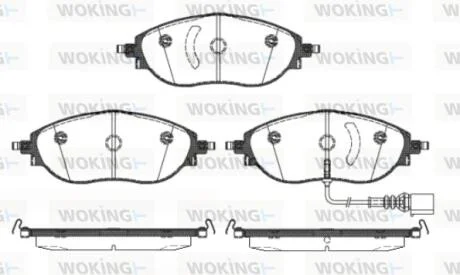 Колодки тормозные дисковые VAG Passat B7 B8 / Golf VII / Tiguan II / перед (P157 WOKING P1570301