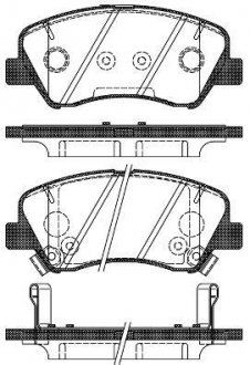 Колодки тормозные дисковые передние Hyundai I20 1.1 14-,Hyundai I20 1.2 14- (P15 WOKING P1588302 (фото 1)