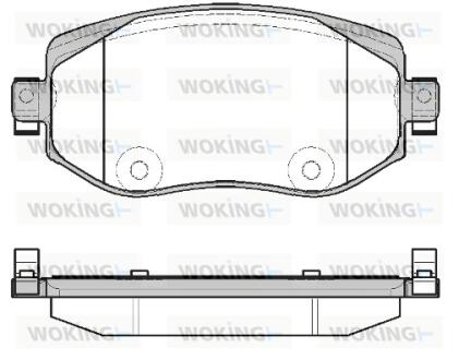 Колодки тормозные дисковые Renault Megane IV / перед (P16243.08) WOKING P1624308