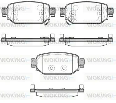 Колодки тормозные дисковые Mazda 3 1,5d 16>19 / задн (P16313.02) WOKING P1631302