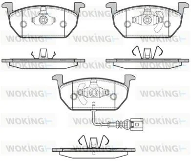 Колодки тормозные дисковые передние Seat Leon 1.2 12-,Seat Leon 1.6 12-,Seat Leon sc 1.2 13- WOKING P17013.01