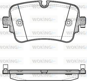 Колодки тормозные дисковые Audi Q7 15> / задн (P17683.08) WOKING P1768308