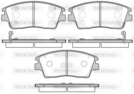 Колодки тормозные диск. перед. WOKING P1776302