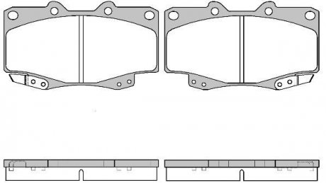 Колодки тормозные дисковые Toyota Hilux 97>05 05>15 / перед (P2153.22) WOKING P215322