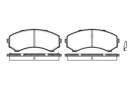 Колодки тормозные дисковые передние Mitsubishi Grandis 2.0 03-,Mitsubishi Grandis 2.4 03- WOKING P2963.00